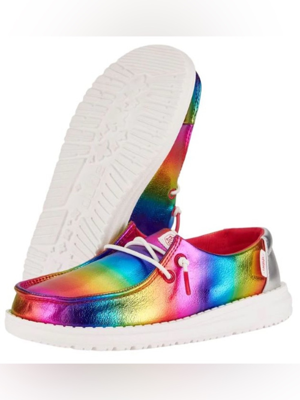 Hey Dude Wendy Rainbow Metallic Shoes (Youth/Kids) - Picture 2 of 16